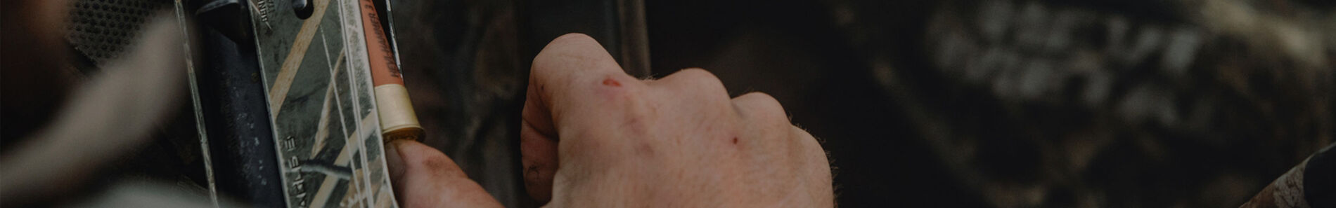 HEVI-Shot shotshell being loaded into a shotgun