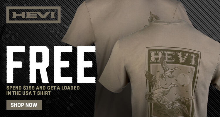 FREE; Spend $199 and get the loaded in the USA T-Shirt; Shop Now; front and back of the Loaded in the USA T-Shirt.