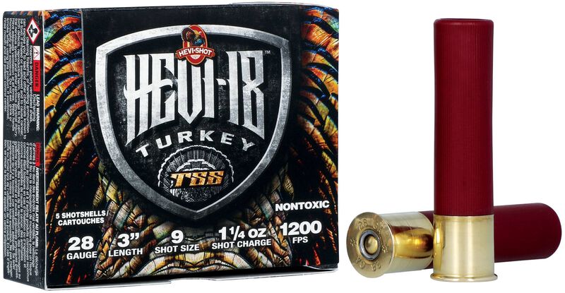 HEVI-18, 28 Gauge, 9 Shot, 3 in, 1 1/4 oz, 1200 fps