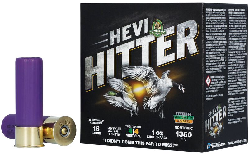 HEVI-Hitter, 16 Gauge, 4 Shot, 2-3/4 in, 1 oz, 1350 fps