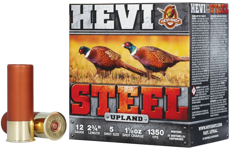 HEVI-Steel Upland, 12 Gauge, 5 Shot, 2-3/4 in, 1 1/8 oz, 1350 fps