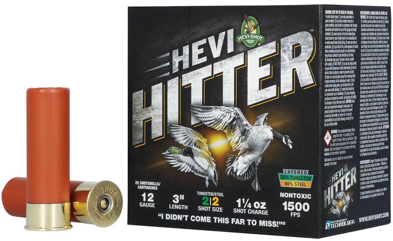 HEVI-Hitter, 12 Gauge, 2 Shot, 3 in, 1 1/4 oz, 1500 fps