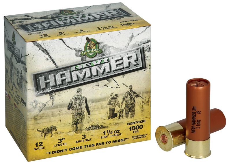 Hevi-Hammer, 12 Gauge, 3 Shot, 3 in, 1.25 oz, 1500 fps