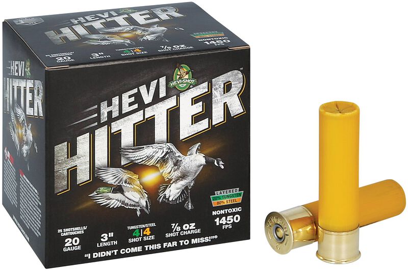 HEVI-Hitter, 20 Gauge, 4 Shot, 3 in, 7/8 oz, 1450 fps