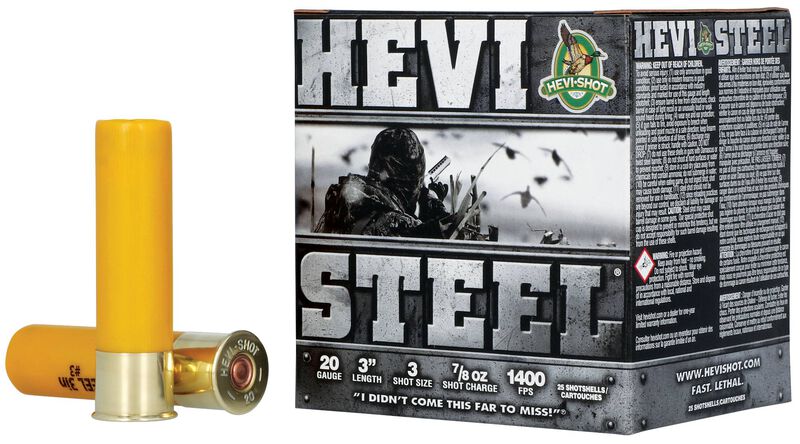Hevi-Steel, 20 Gauge, 3 Shot, 3 in, 7/8 oz, 1400 fps