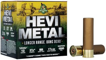 Hevi-Metal Longer Range, 12 Gauge, BB Shot, 3-1/2 in, 1 1/2 oz, 1500 fps