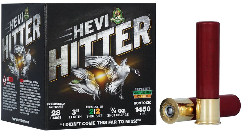 HEVI-Hitter, 28 Gauge, 2 Shot, 3 in, 3/4 oz, 1450 fps
