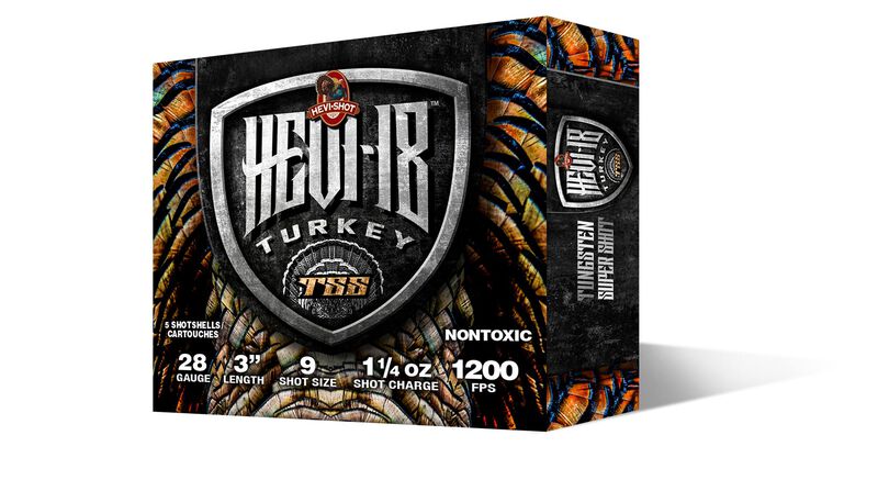 HEVI-18, 28 Gauge, 9 Shot, 3 in, 1 1/4 oz, 1200 fps