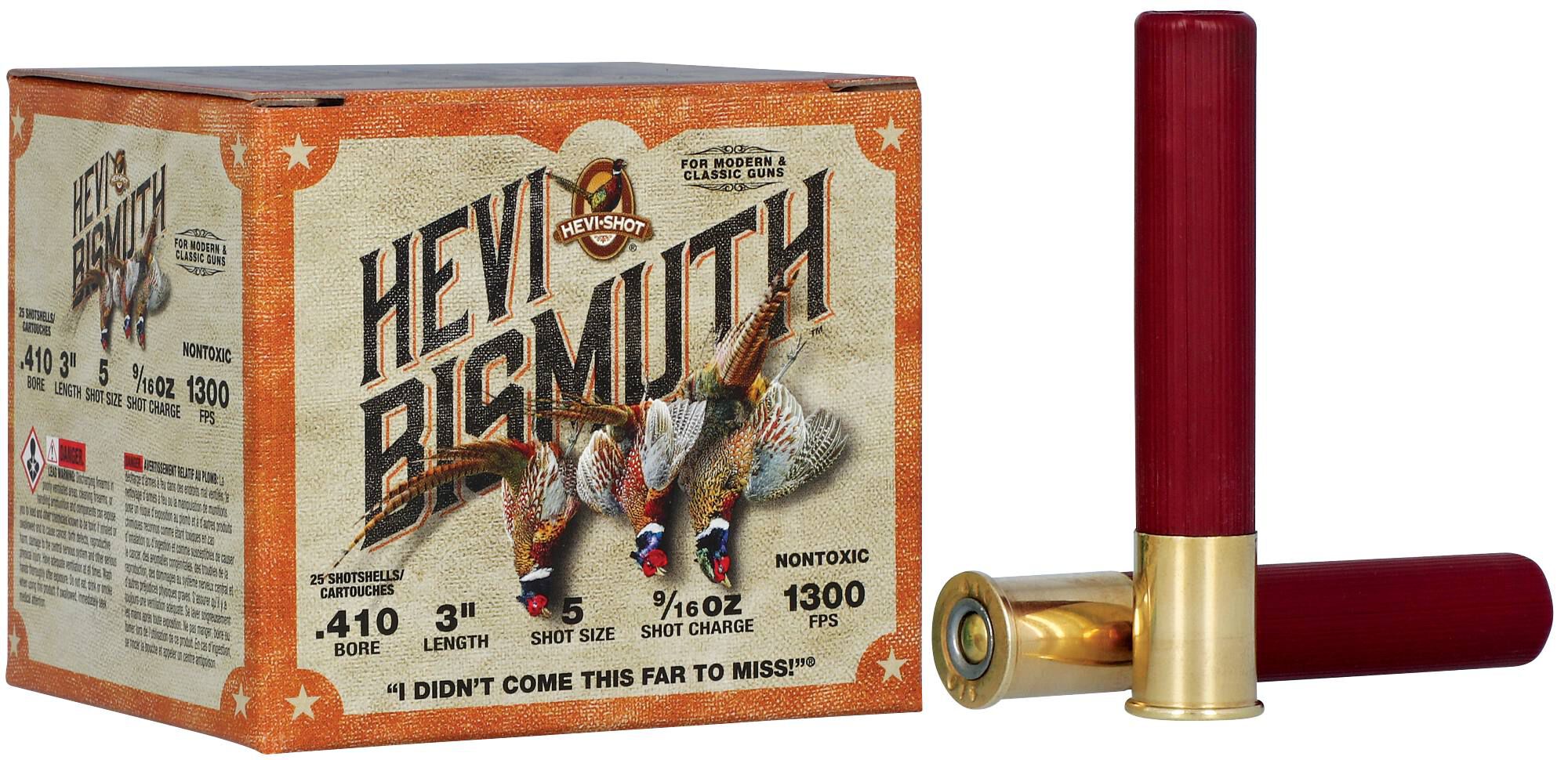 Buy Hevi-Bismuth Upland 410 Bore Ammo | 5 Shot, 9/16 oz, 3in