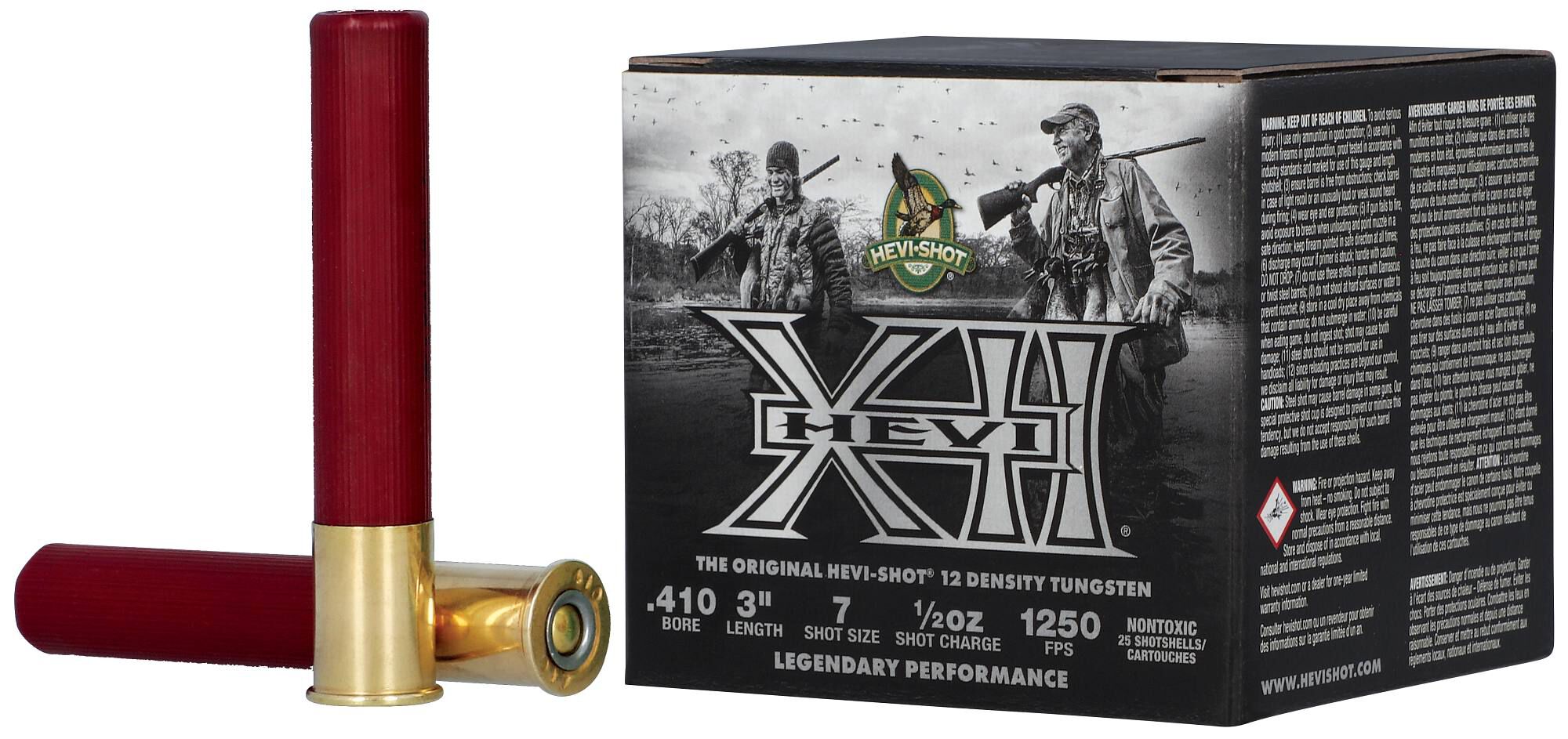 Buy Hevi-XII 410 Bore Ammo | 7 Shot, 1/2 oz, 3in / 76mm, 1250 FPS