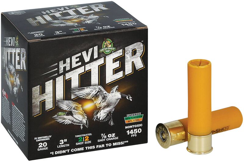 HEVI-Hitter, 20 Gauge, 2 Shot, 3 in, 7/8 oz, 1450 fps
