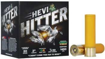 HEVI-Hitter, 20 Gauge, 4 Shot, 3 in, 7/8 oz, 1450 fps
