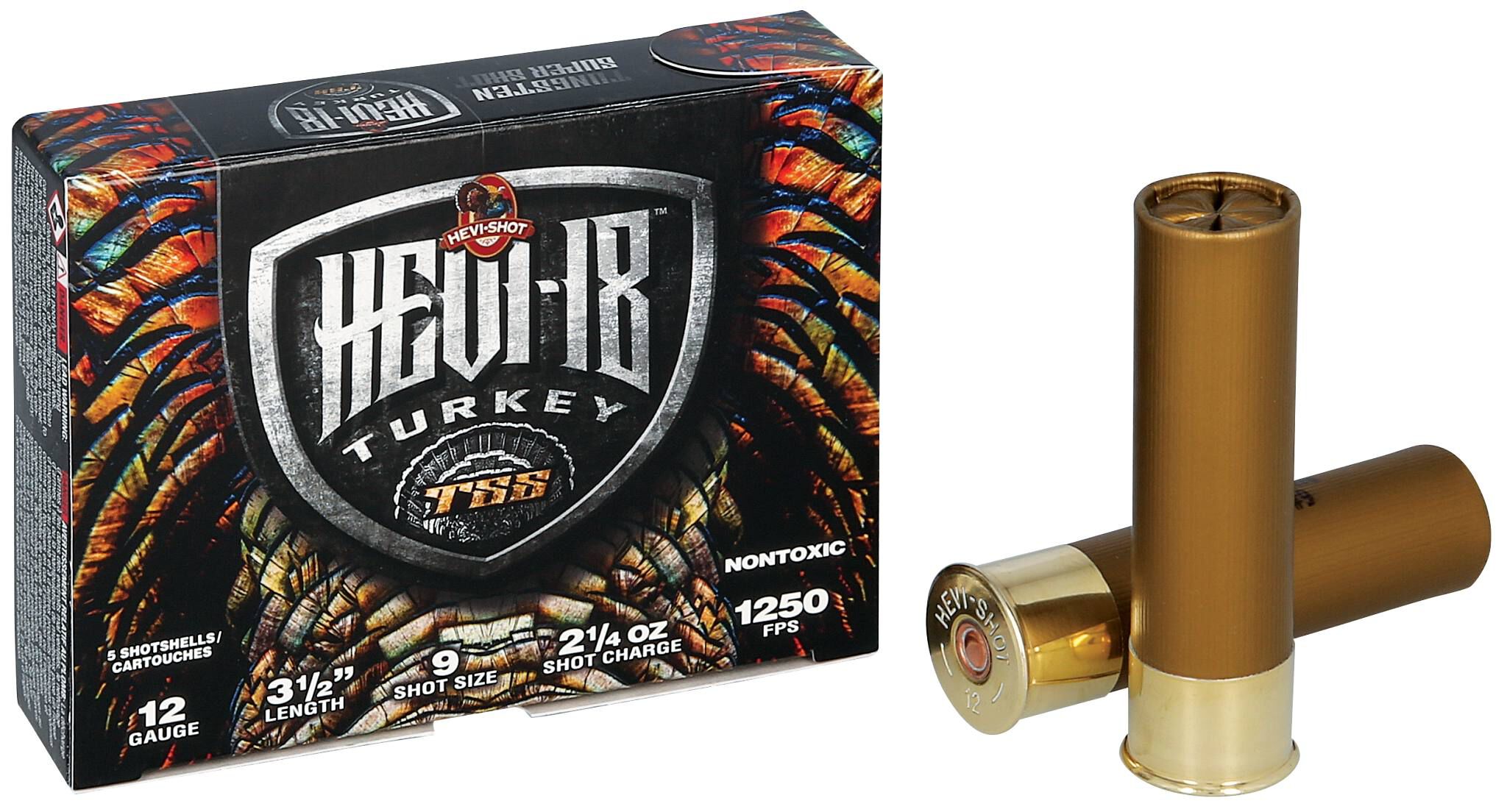 Buy HEVI-18 12 Gauge Ammo | 9 Shot, 2 1/4 oz, 3-1/2in / 89mm, 1250