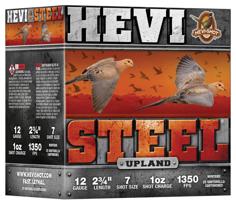 HEVI-Steel Upland, 12 Gauge, 7 Shot, 2-3/4 in, 1 oz, 1350 fps