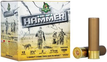 Hevi-Hammer, 12 Gauge, 2 Shot, 3-1/2 in, 1 1/2 oz, 1500 fps