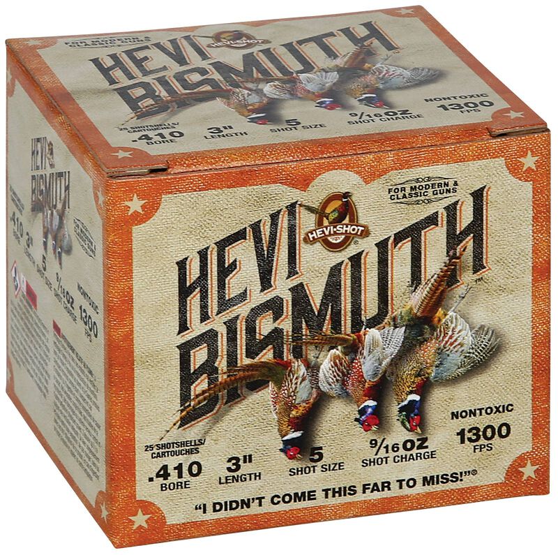 Hevi-Bismuth Upland, 410 Bore, 5 Shot, 3 in, 9/16 oz, 1300 fps