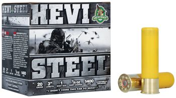 Hevi-Steel, 20 Gauge, 1 Shot, 3 in, 7/8 oz, 1400 fps
