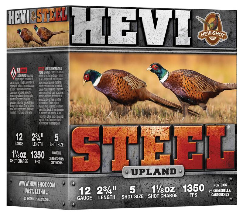 HEVI-Steel Upland, 12 Gauge, 5 Shot, 2-3/4 in, 1 1/8 oz, 1350 fps