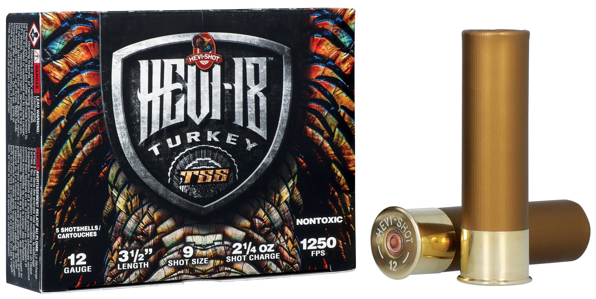 Buy HEVI-18 12 Gauge Ammo | 9 Shot, 2 1/4 oz, 3-1/2in / 89mm, 1250