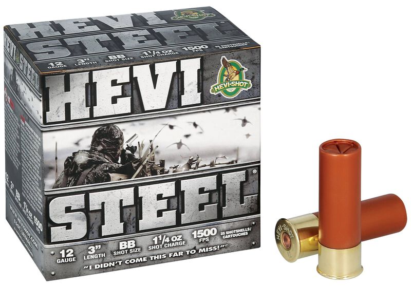 Hevi-Steel, 12 Gauge, BB Shot, 3 in, 1 1/4 oz, 1500 fps