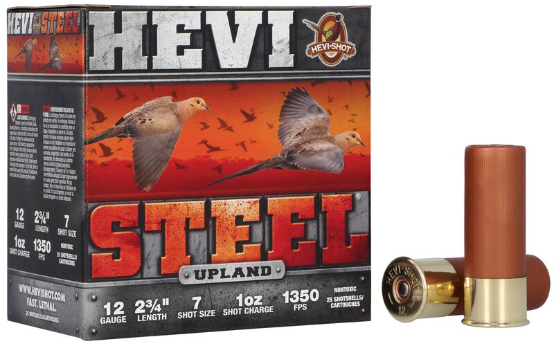 HEVI-Steel Upland, 12 Gauge, 7 Shot, 2-3/4 in, 1 oz, 1350 fps