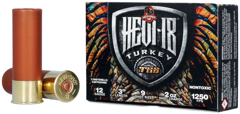 HEVI-18, 12 Gauge, 9 Shot, 3 in, 2 oz, 1250 fps