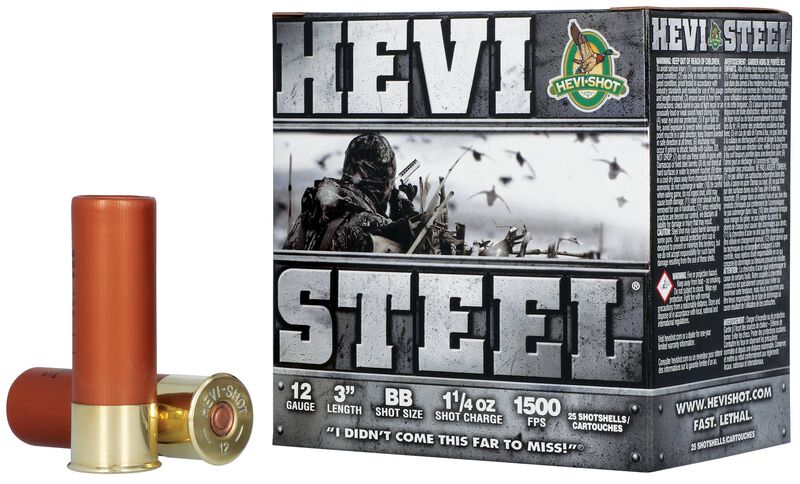 Hevi-Steel, 12 Gauge, BB Shot, 3 in, 1 1/4 oz, 1500 fps
