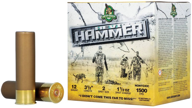 Hevi-Hammer, 12 Gauge, 2 Shot, 3-1/2 in, 1 1/2 oz, 1500 fps