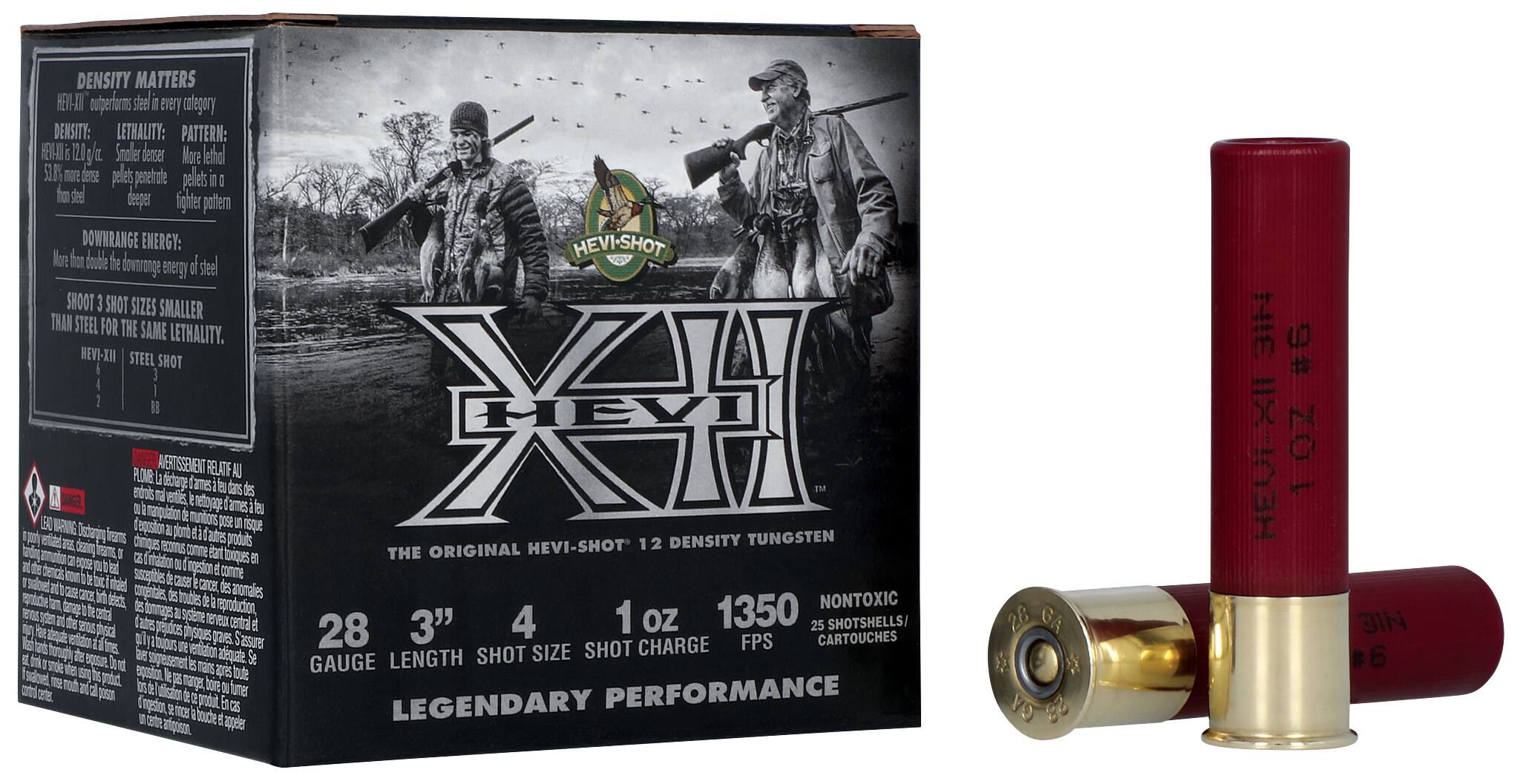 Buy Hevi-XII 28 Gauge Ammo | 4 Shot, 1 oz, 3in / 76mm, 1350 FPS