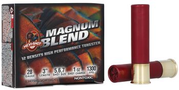 Magnum Blend, 28 Gauge, 5, 6 and 7 Shot, 3 in, 1 oz, 1300 fps