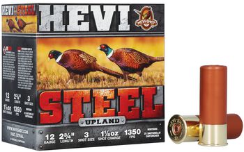 HEVI-Steel Upland, 12 Gauge, 3 Shot, 2-3/4 in, 1 1/8 oz, 1350 fps