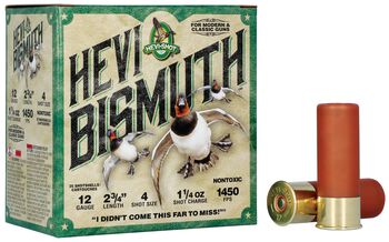 Hevi-Bismuth, 12 Gauge, 4 Shot, 2-3/4 in, 1 1/4 oz, 1450 fps