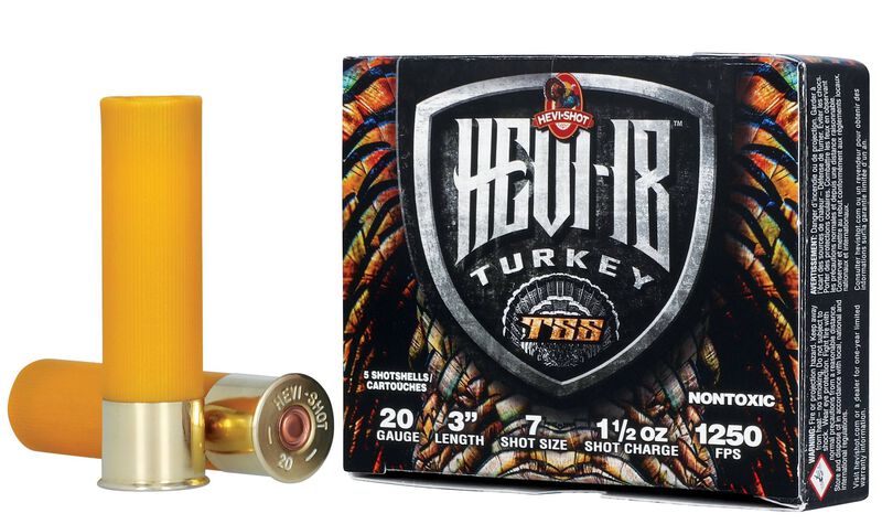 HEVI-18, 20 Gauge, 7 Shot, 3 in, 1 1/2 oz, 1250 fps