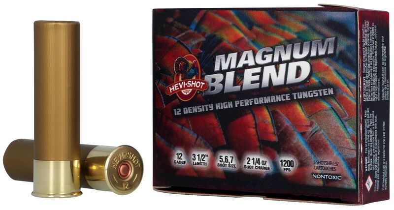Magnum Blend, 12 Gauge, 5, 6 and 7 Shot, 3-1/2 in, 2 1/4 oz, 1200 fps