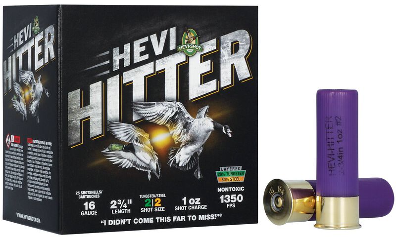 HEVI-Hitter, 16 Gauge, 2 Shot, 2-3/4 in, 1 oz, 1350 fps