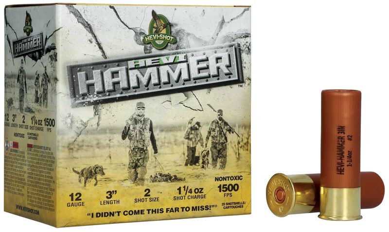 Hevi-Hammer, 12 Gauge, 2 Shot, 3 in, 1 1/4 oz, 1500 fps