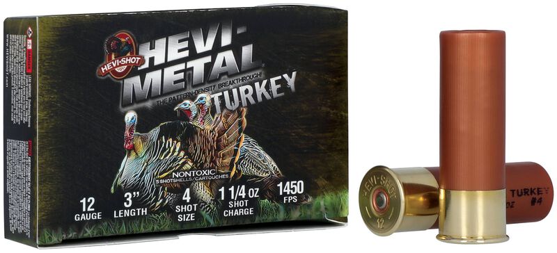 Hevi-Metal Turkey, 12 Gauge, 4 and 5 Shot, 3 in, 1 1/4 oz, 1450 fps