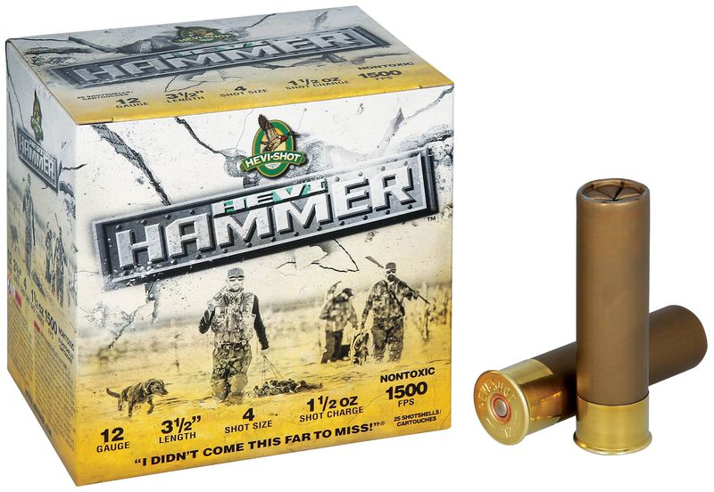 Hevi-Hammer, 12 Gauge, 4 Shot, 3-1/2 in, 1 1/2 oz, 1500 fps