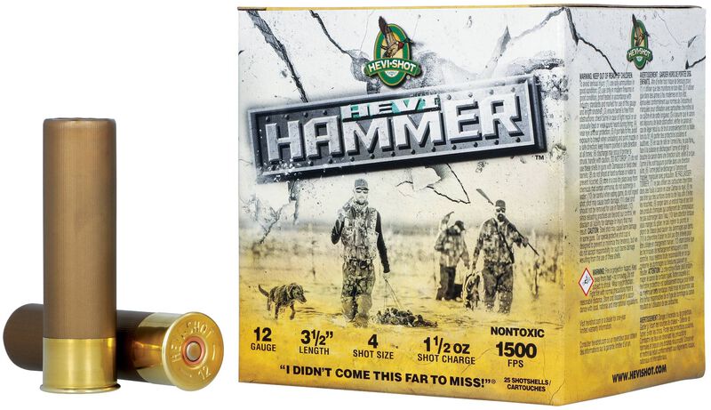 Hevi-Hammer, 12 Gauge, 4 Shot, 3-1/2 in, 1 1/2 oz, 1500 fps