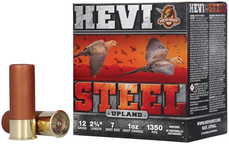 HEVI-Steel Upland, 12 Gauge, 7 Shot, 2-3/4 in, 1 oz, 1350 fps