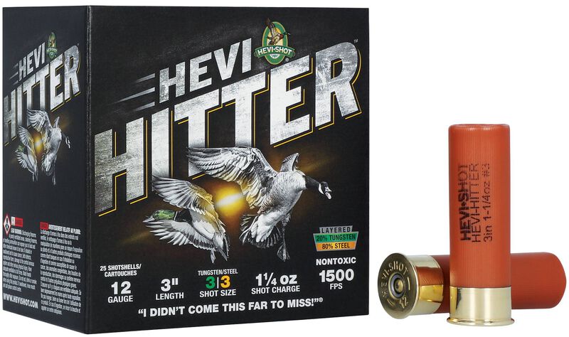 HEVI-Hitter, 12 Gauge, 3 Shot, 3 in, 1 1/4 oz, 1500 fps