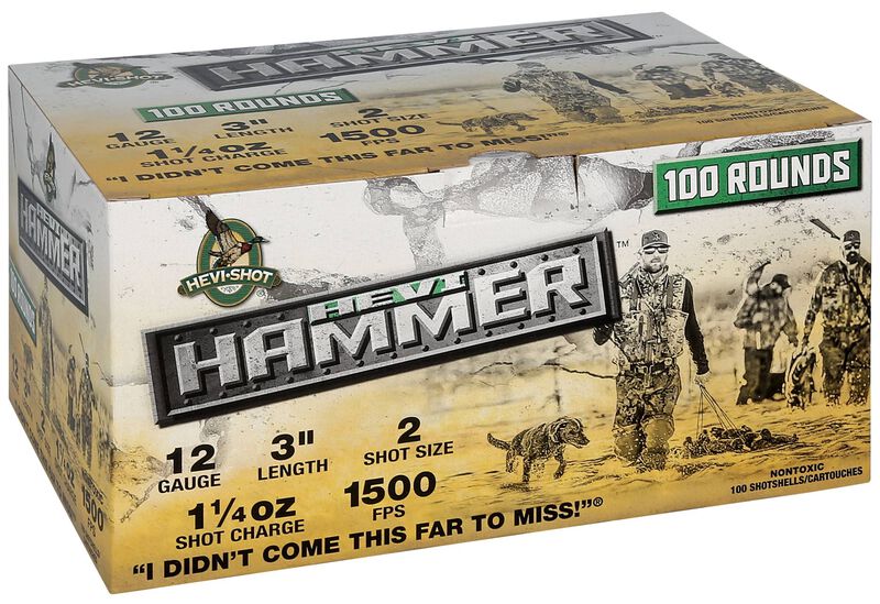 Hevi-Hammer, 12 Gauge, 2 Shot, 3 in, 1 1/4 oz, 1500 fps