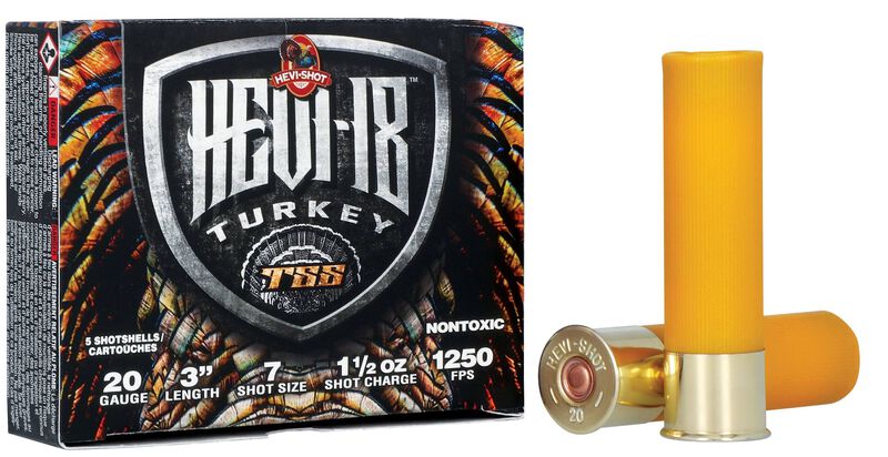 HEVI-18, 20 Gauge, 7 Shot, 3 in, 1 1/2 oz, 1250 fps