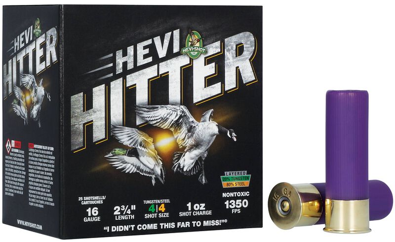HEVI-Hitter, 16 Gauge, 4 Shot, 2-3/4 in, 1 oz, 1350 fps