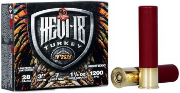 HEVI-18, 28 Gauge, 7 Shot, 3 in, 1 1/4 oz, 1200 fps