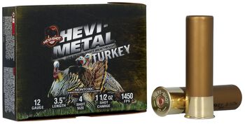 Hevi-Metal Turkey, 12 Gauge, 4 and 5 Shot, 3-1/2 in, 1 1/2 oz, 1450 fps