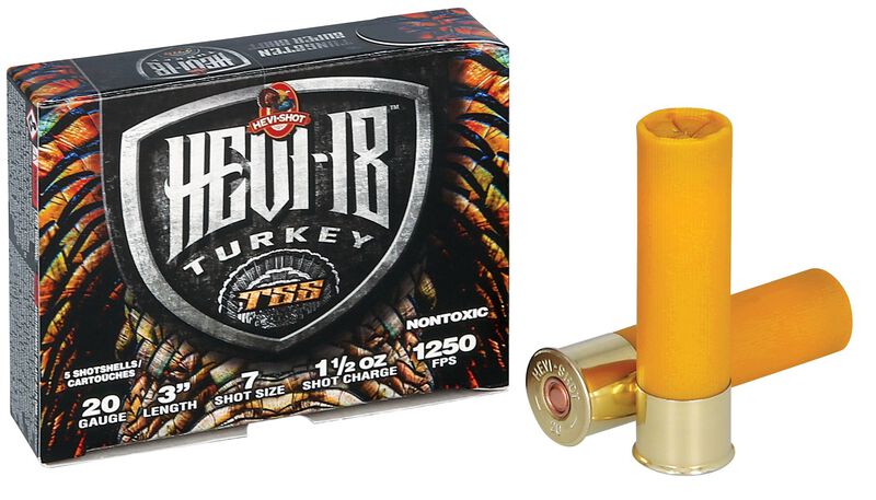 HEVI-18, 20 Gauge, 7 Shot, 3 in, 1 1/2 oz, 1250 fps