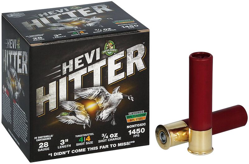 HEVI-Hitter, 28 Gauge, 4 Shot, 3 in, 3/4 oz, 1450 fps