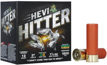 HEVI-Hitter, 12 Gauge, 2 Shot, 3 in, 1 1/4 oz, 1500 fps