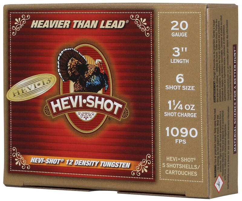 Hevi-13 Turkey, 20 Gauge, 6 Shot, 3 in, 1 1/4 oz, 1090 fps